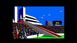 Winter Games Disc Version Review for the Amstrad CPC by John Gage [upl. by Cinomod]