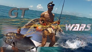 Insane monster GT Fishing on topwater  GT WARS [upl. by Zorah]