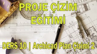 Proje Çizim Eğitimi  MimariStatik  Ders 10 Archicad Plan Çizimi 2 [upl. by Ecarret]