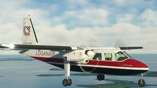 BrittenNorman BN2 Islander into Kirkwall Orkney EGPA [upl. by Annas701]