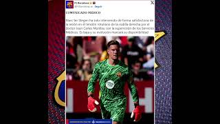 🚨 Ter Stegen ¡operado con éxito 💪🔵🔴 [upl. by Meill760]