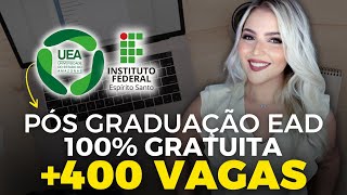 3 EDITAIS de PÓS GRADUAÇÃO EAD TOTALMENTE GRATUITAS  420 VAGAS  Mari Rel [upl. by Attekal]