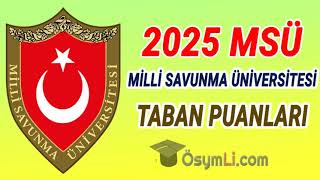 2025 MSÜ Taban Puanları Kara Harp Okulları Hava Harp Okulları Astsubay MYO [upl. by Nylrak620]