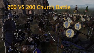 200 VS 200 Church Battle in Mount and Blade Bannerlord [upl. by Dygert]