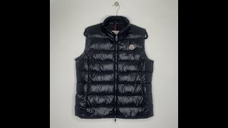 Moncler Vest Sort Ghany Gilet Down M5  HCMO5QD4964 [upl. by Attiuqal]