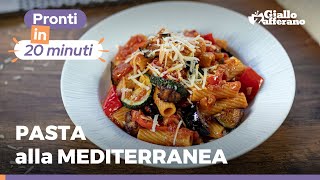 PASTA ALLA MEDITERRANEA  Con un sugo super ricco e saporito di verdurine fritte [upl. by Lewap]