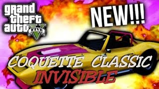 GTA 5 Online  COQUETTE CLASSIC INVISIBLE  GLITCH 116 [upl. by Gnilsia]