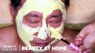 Pro Esthetician Teaches A Plumping Facial  Beauty At Home [upl. by Fawnia]