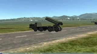 DCS World  153 beta  9M55K rocket Smerch MLRS [upl. by Hpesoy943]