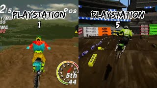 Motocross Games Evolution On Playstation 1996  2023 [upl. by Barboza671]