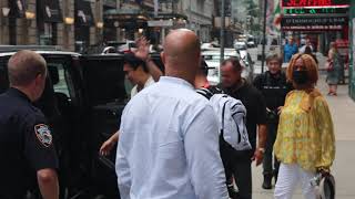 Simu Liu exits ABC studios in Times Square after movie promo [upl. by Euqinue960]