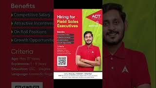 Field executive hiring Job ACT Fibernet [upl. by Riebling]