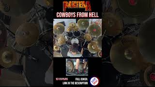 COWBOYS FROM HELL  PANTERA  DRUM COVER  Bosphorus Cymbals shorts guitarsolo doublebass [upl. by Phillips]