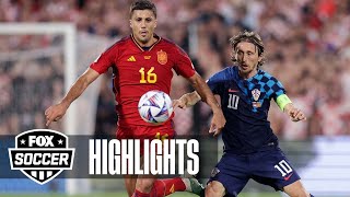 Croatia vs Spain Highlights  UEFA Nations League Final [upl. by Nirual]