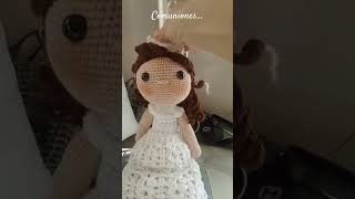 Niña COMUNIÓN AMIGURUMI crochet amigurumi amigurumilovers manualidades diy [upl. by Darum]