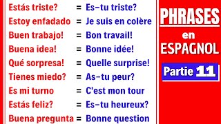 Liste des PHRASES très utiles pour apprendre lespagnol  Leçon despagnol débutant 🔹Partie 11 [upl. by Anchie]