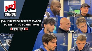 J14  Interview daprès match SC Bastia  FC Lorient 00 [upl. by Dabbs]