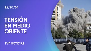 Un misil de Israel derrumbó un edificio en Beirut [upl. by Daffie265]