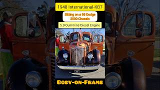 1948 International KB7 Truck BodyonFrame 95 Dodge 3500 Chassis 59 Cummins Diesel Engine [upl. by Aisatsan]