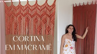 COMO FAZER CORTINA DE MACRAMÊ TUTORIAL CORTINA EM MACRAMÊ DIY Idyane [upl. by Kellie]