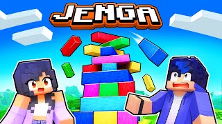 The BIGGEST game of JENGA in Minecraft [upl. by Celestia]