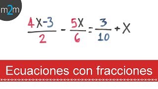 Ecuaciones lineales con fracciones │ transposición [upl. by Mcmath]