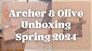 ARCHER amp OLIVE  SPRING 2024 PRODUCTS 🖋📚 [upl. by Ailecec]