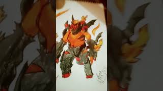 Drawing my favourite Pokémon Daemonium pokemon Daemonium drawing animedrawing [upl. by Neelsaj]