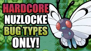 Pokémon FireRed Hardcore Nuzlocke  Bug Types Only No items No overleveling [upl. by Nwahsat]