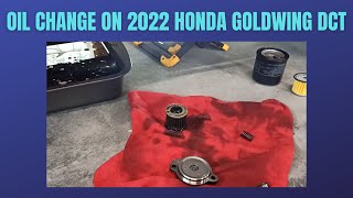 OIL CHANGE ON 2022 HONDA GOLDWING DCT [upl. by Gnagflow]