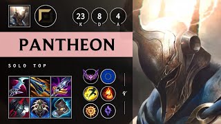 Pantheon Top vs Xin Zhao Quadra Kill Legendary  EUW Master Patch 1418 [upl. by Nagam]