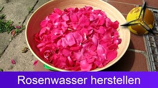 Rosenwasser selber machen  herstellen [upl. by Ikcim]