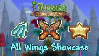 Terraria 14  All Wings showcase in Journeys End [upl. by Odnomar]