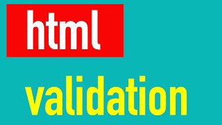 Validation of HTML document using validatorw3org [upl. by Nay]