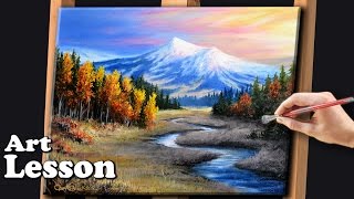 Painting a Realistic Landscape with Acrylics [upl. by Evita]