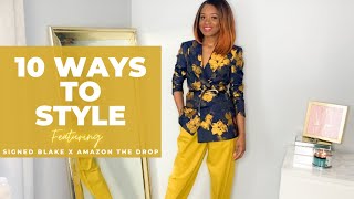 WHAT COLOR GOES WITH CHARTREUSE  10 WAYS TO STYLE THE SIGNED BLAKE X AMAZON THE DROP PANTS [upl. by Akinhoj]