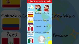 Nacionalidades en español shorts 👦😉👩‍🦰👩🏻👩🏾👨🏻👨 [upl. by Tracay]