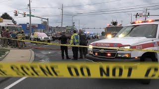 Motorcycle slams into SUV at major intersection in Whitehall Pennsylvania [upl. by Itsuj]