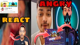 TSH RETIK and SKYLORD  angry on FF ne event GW MANISH  react on 3 Tufan tips accident 😭 [upl. by Ruberta]