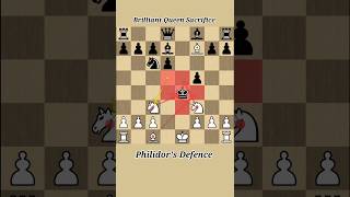 Brilliant Queen Sacrifice  Modern Bishop Opening chess chessgame chessshorts [upl. by Ledarf]