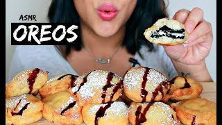 ASMR Deep Fried Oreos Soft Crunchy Eating Sounds No Talking Birthday Cake MEGA Stuff [upl. by Pitarys]