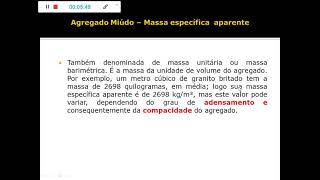 Aula 02 Agregados para concreto  Massa Específica [upl. by Bilski]