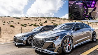 AUDI RS7 ABT amp RS4 ABT AVANT CONVOY  Forza Horizon 5  Thrustmast T300RS GT  Gameplay 4K ULTRA [upl. by Behn]