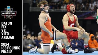 Daton Fix vs Vito Arujau 2024 NCAA wrestling championship 133 pounds [upl. by Sello]