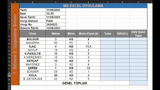 Excel Uygulama Örnekleri [upl. by Breen93]