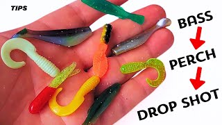 How to tie a Drop Shot Rig The easiest way to Catch Bass or Perch using Soft Plastic Lures [upl. by Llenyaj564]