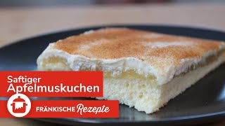 SAFTIGER APFELMUSKUCHEN 🍏 REZEPT FÜR LECKERER BLECHKUCHEN [upl. by Novla]