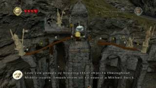 Lego Lord of the Rings Legolas smashes Five Statues in Osgiliath for a Mithril Brick [upl. by Harty]