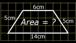 Area of Isoceles Trapezium Trapezoid  Solved Problem Tricky Problem [upl. by Roxane]