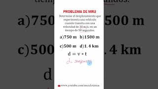 Problema de desplazamiento  MRU [upl. by Neal]